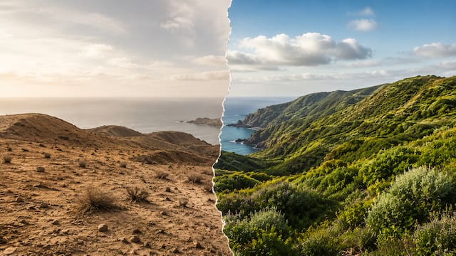En 1977, California retiró los últimos herbívoros de la isla San Miguel: el paisaje antes era un “montículo de arena estéril”, hoy está cubierto de vegetación