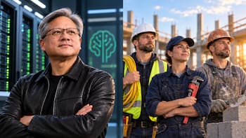 Jensen Huang, CEO de Nvidia, anticipa un auge de electricistas, plomeros y albañiles por el avance de la inteligencia artificial