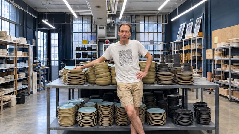 Jono Pandolfi was a ceramics teacher until a New York hotel ordered 6,000 of his plates. Today his business brings in over $6 million a year.