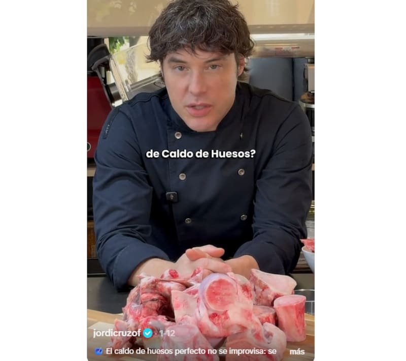 Jordi Cruz, cocinero español, comparte la mejor receta para hacer caldo de huesos: "Es el mejor alimento del mundo para tu salud".