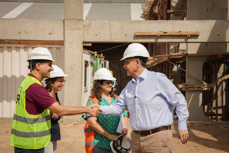 Jorge Macri visitó las obras del polideportivo. Fuente GCBA.