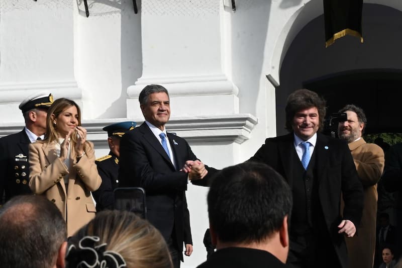 Jorge Macri y Javier Milei en el Tedeum del 25 de mayo