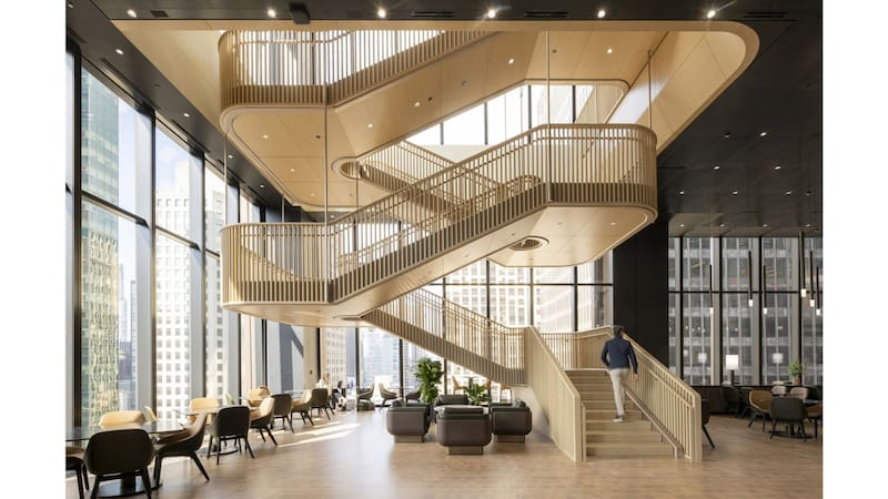 Edificio de JP Morgan en Nueva York, también construido por el estudio Foster + Partners. Foto: Foster + Partners