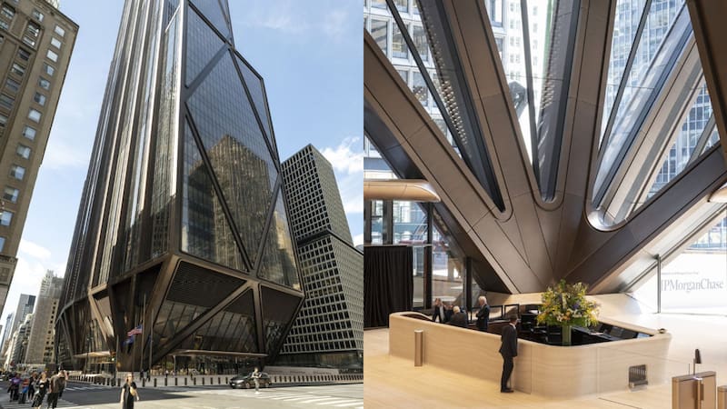 Edificio de JP Morgan en Nueva York, también construido por el estudio Foster + Partners. Foto: Foster + Partners