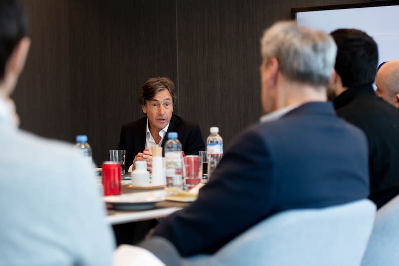 Juan Parma, CEO de banco Macro, en la presentación de prensa de Macro Private Bank