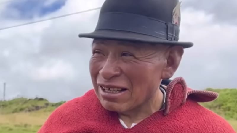 Juanito, en una captura de pantalla del canal en "Ecuador y sus paisajes"
