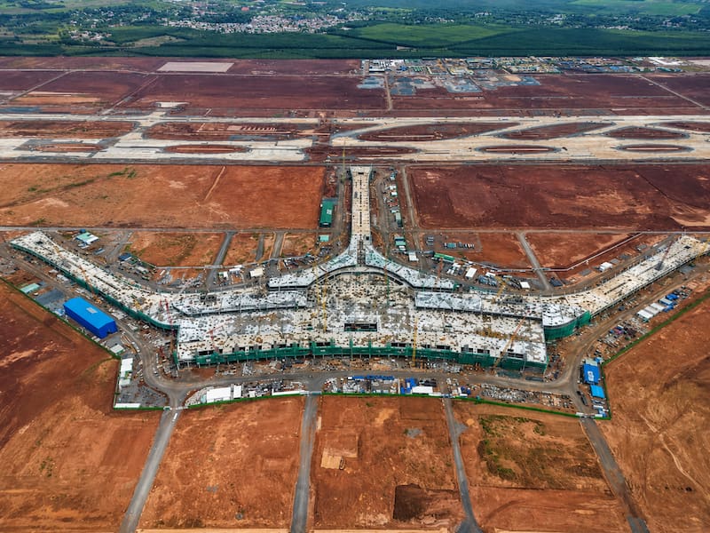 La construcción del Long Thanh International Airport.
