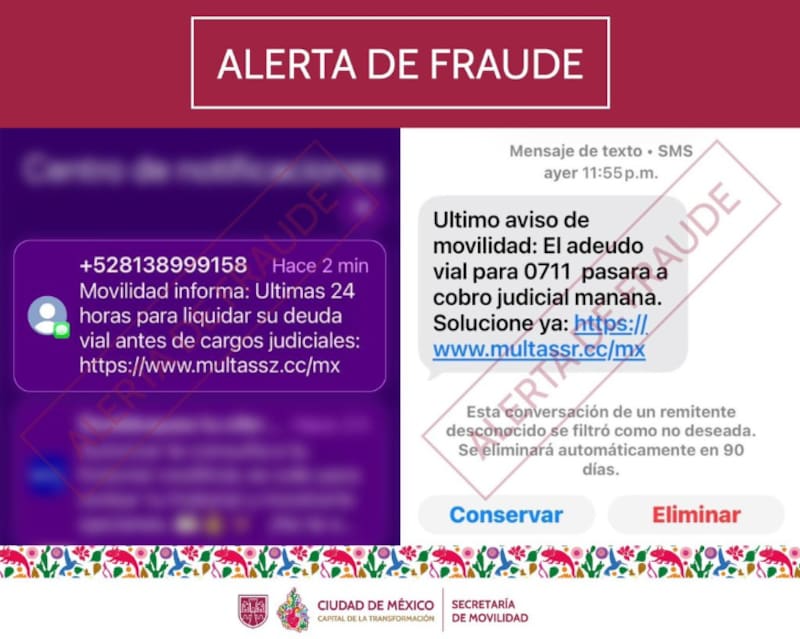 La dependencia capitalina aclaró que se trata de un posible fraude y pidió a los usuarios no proporcionar datos personales ni bancarios.