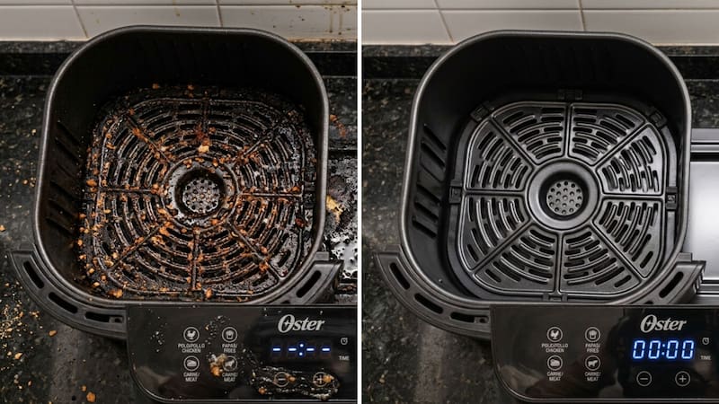 La forma correcta de limpiar la airfryer y dejarla reluciente.