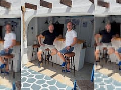 Dos hermanos invierten 12.000 euros en construir un pueblo griego en su jardín y les queda un Santorini: “Te transporta a otro lugar”