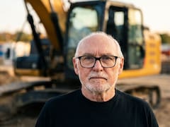 Un jubilado de 77 años ahorró su pensión de 850 euros hasta comprar una excavadora y ahora factura 3500 euros al mes