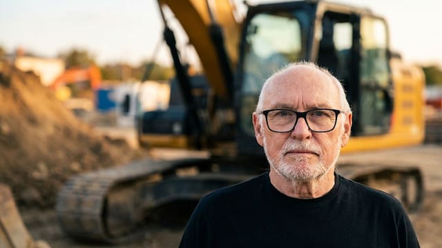 Un jubilado de 77 años ahorró su pensión de 850 euros hasta comprar una excavadora y ahora factura 3500 euros al mes