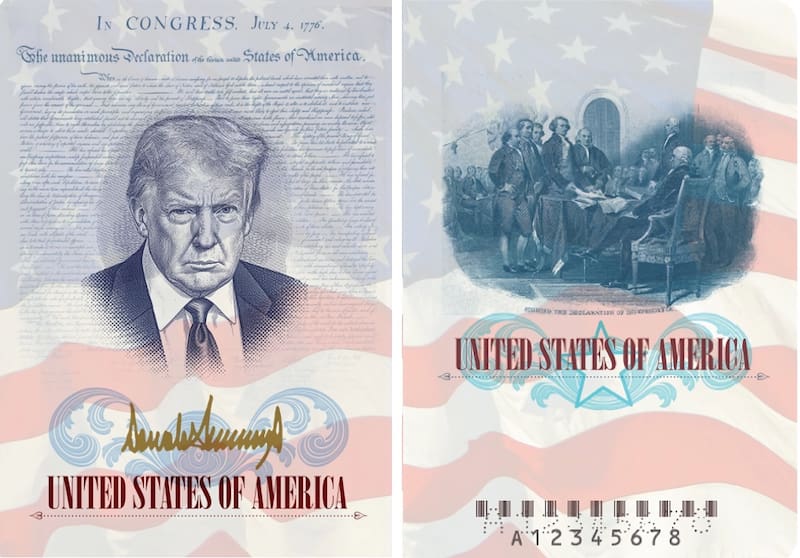 La imagen de Trump aparecerá en una edición limitada de pasaportes por los 250 años de EE.UU.