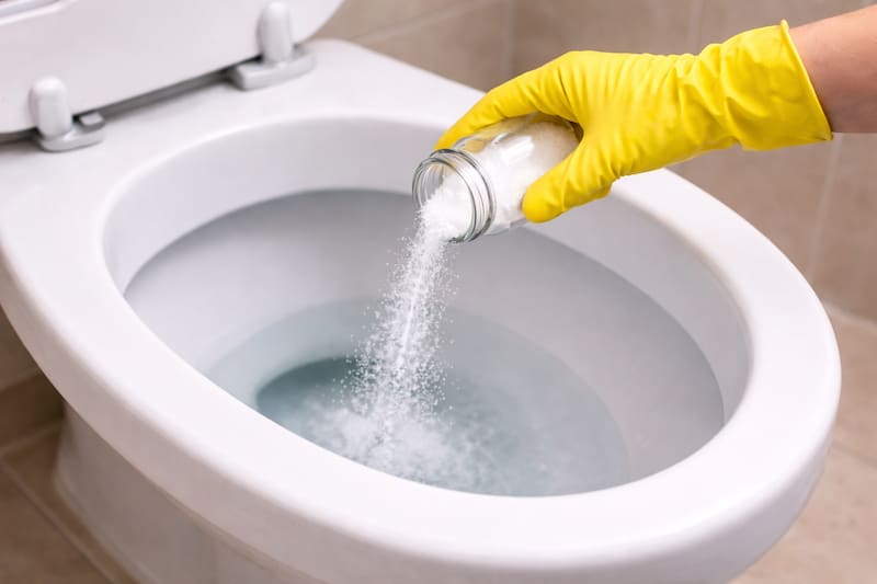 La limpieza del inodoro con sal se basa en una reacción química que potencia la desinfección del sanitario.