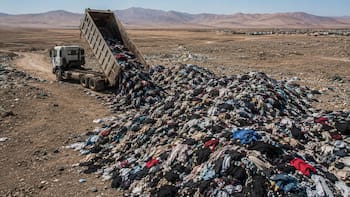 Encontraron una montaña de 60.000 toneladas de ropa abandonada en el desierto de Atacama: crece año a año y ya se ve desde el espacio