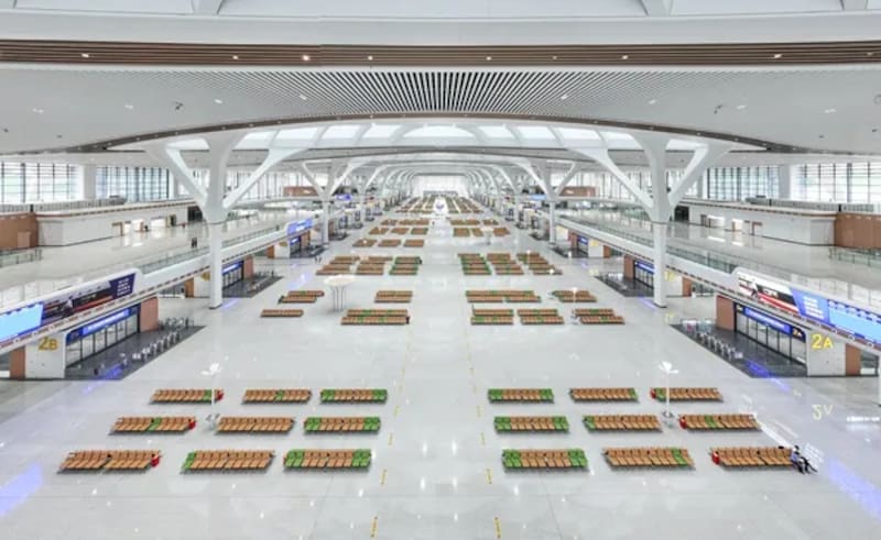 Los trenes de esta estación conecta ciudades como Shanghái, Chengdu, Cantón y Pekín (Fuente: China Railway Construction Engineering Group)