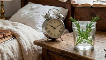 Colocar un vaso con agua y romero junto a la cama durante toda la noche: para qué sirve y por qué lo recomiendan