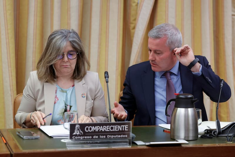 La secretaria de Estado de Migraciones, Pilar Cancela, durante su comparecencia este martes en la Comisión de Trabajo, Economía Social, Inclusión, Seguridad Social y Migraciones del Congreso.