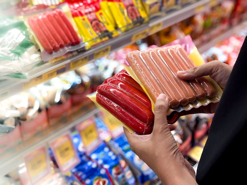 La Secretaría de Salud de México alertó por el consumo de salchichas y jamón: aumentan el riesgo de cáncer de colon.