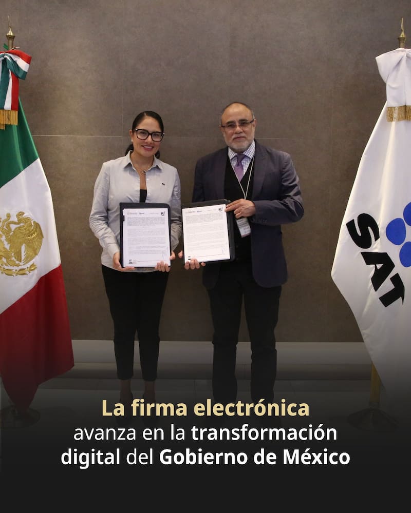 El SAT y Becas Bienestar Coordinación Nacional firmaron un convenio para incorporar el uso de la firma electrónica (e.firma) en sus procesos administrativos.