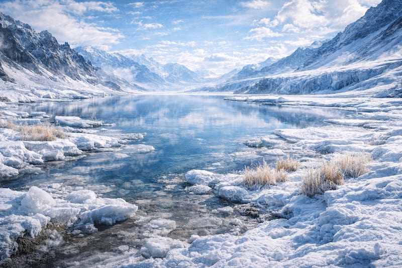 Descubren un pequeño anfibio extinto de la Edad de Hielo: convivió con mamuts y tigres dientes de sable. (Foto: ChatGPT imagen ilustrativa).