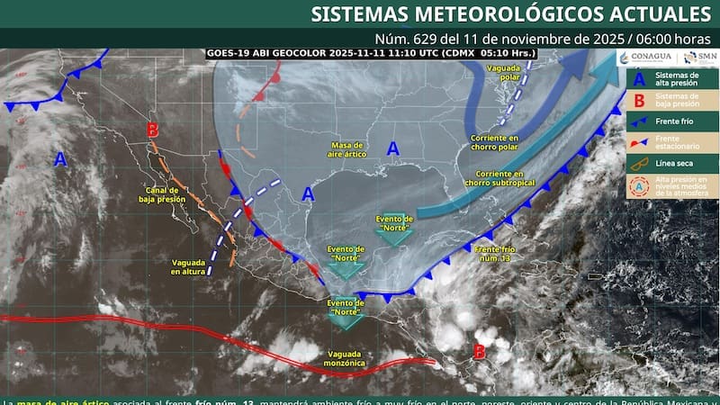 Las autoridades meteorológicas emitieron alertas y recomendaciones para la población, ante posibles heladas, niebla densa y precipitaciones.