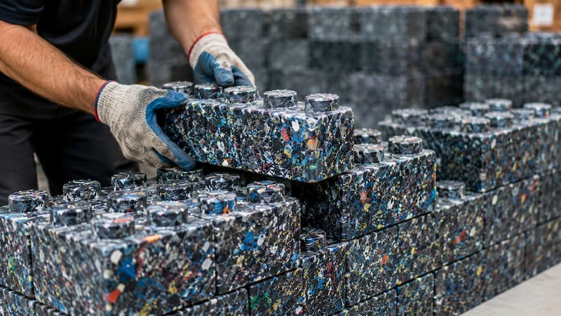 Las claves para construir una casa con ladrillos de plástico.