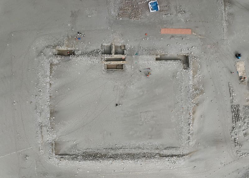 Las excavaciones realizadas en el observatorio más antiguo de América. (Fuente: Gobierno de Perú)
