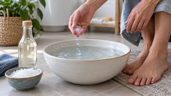 Lavar tus pies y manos con agua, vinagre y sal: para qué sirve y por qué lo recomiendan