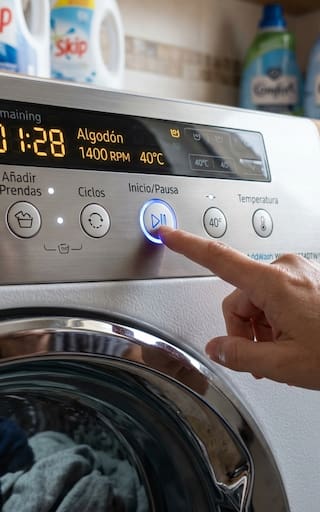 Mantener presionado el botón Inicio/Pausa de su lavadora por 3 segundos: para qué sirve y cuándo conviene hacerlo