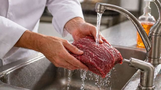 Lavar la carne antes de cocinarla: por qué los chefs no lo aconsejan bajo ningún término y qué podría pasar si lo haces
