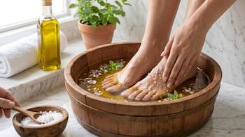Lavar los pies con aceite de oliva y sal: por qué lo recomiendan los expertos y para qué sirve