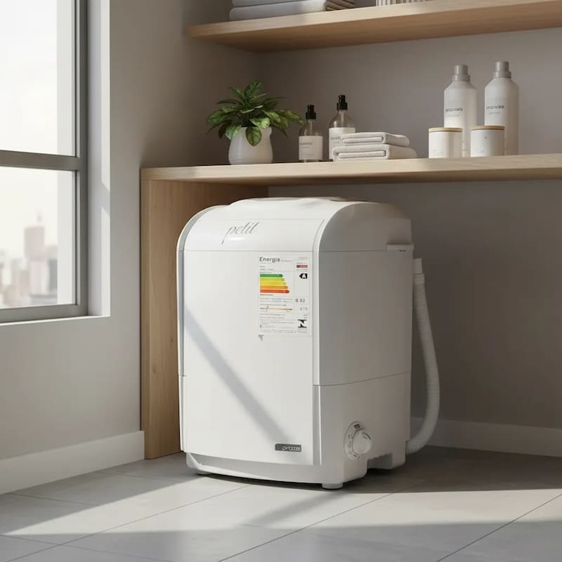 Este tipo de lavarropas compacto sin instalación suele incluir entre 3 y 5 funciones de lavado: ciclo normal, rápido, delicado, pesado y solo centrifugado. Foto (Mercado Libre)