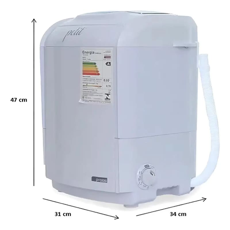 Este tipo de lavarropas compacto sin instalación suele incluir entre 3 y 5 funciones de lavado: ciclo normal, rápido, delicado, pesado y solo centrifugado. Foto (Mercado Libre)