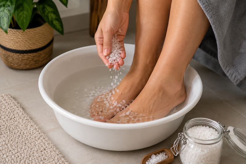 Lavarse los pies con sal y agua tibia es un remedio casero que muchas personas incorporan a su rutina para descansar después de un día largo, aliviar la sensación de cansancio y cuidar la higiene de esta parte del cuerpo.