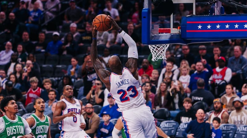 Lebron James disputó algunos amistosos de pretemporada y hoy hará su debut oficial con la camiseta de los Sixers en la temporada 2026-2027 de la NBA.