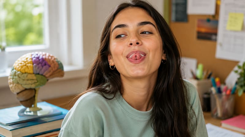 Doblar la lengua en forma de “U” requiere coordinación y control preciso de los músculos.