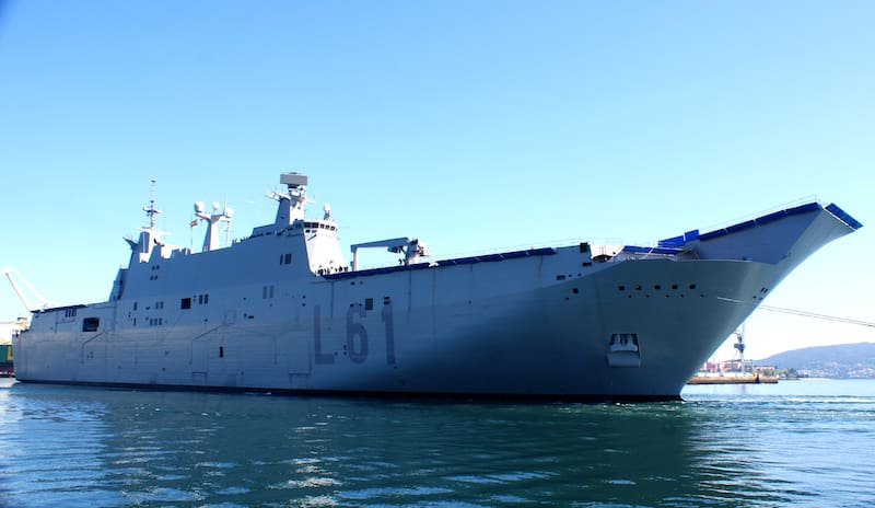 La Armada Española desafía a las grandes potencias y avanza con un nuevo buque insignia: sería el primero en su historia. (Fuente: Wikimedia Commons).