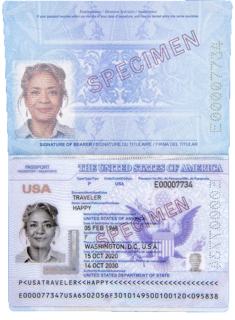 Así luce la libreta pasaporte de Estados Unidos de nueva generación, que comenzó a emitirse de manera oficial en 2021.