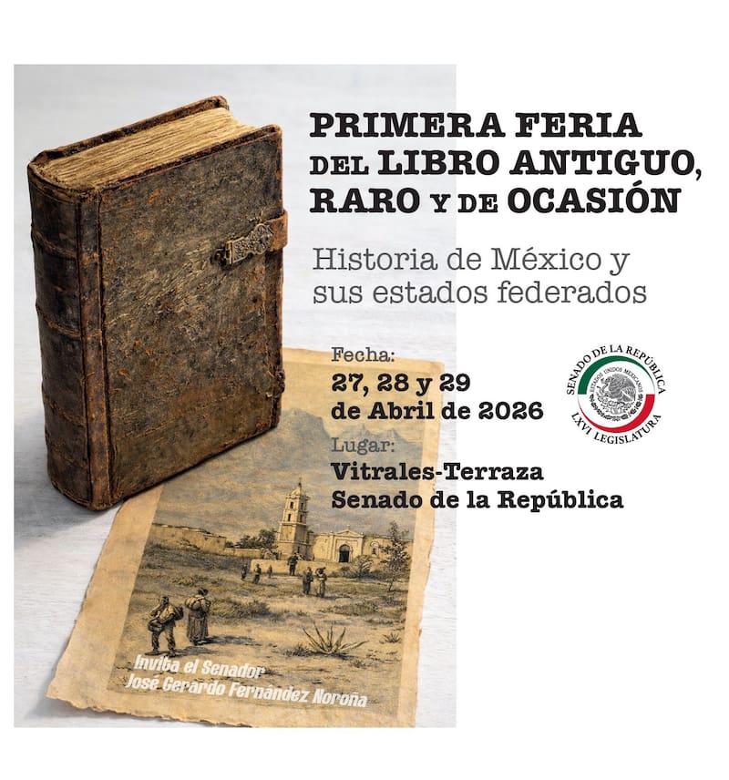 Feria del libro antiguo del 27 al 29 de abril del 2026.