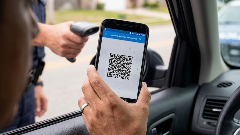 Código QR de la licencia de conducir digital