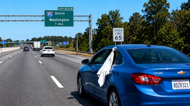 Colgar una tela blanca en la ventana de un coche en movimiento: qué significa y para qué lo usan