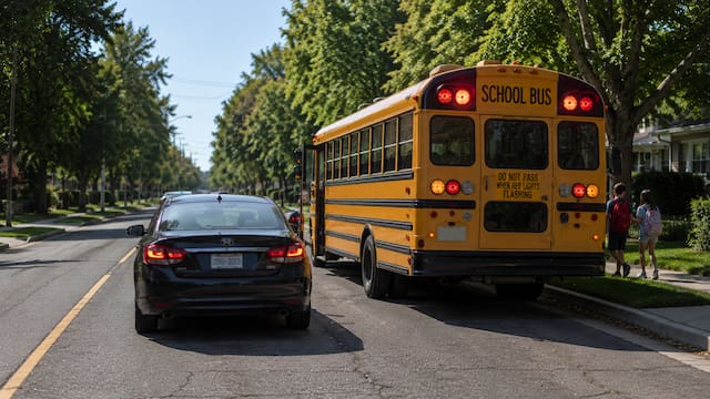 Medida oficial | Por orden del Gobierno, revisarán caso por caso y castigarán a todos los conductores que adelanten un autobús escolar detenido: cuáles son las sanciones
