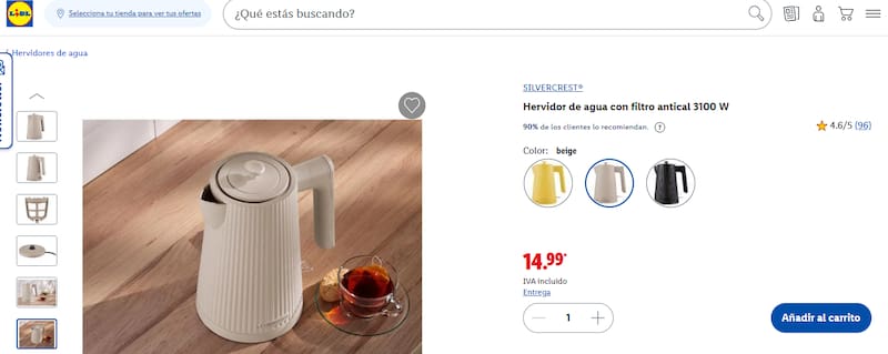 Se despiden las pavas eléctricas: este nuevo electrodoméstico de Lidl es el más elegido para hervir agua por su practicidad y buenos materiales.