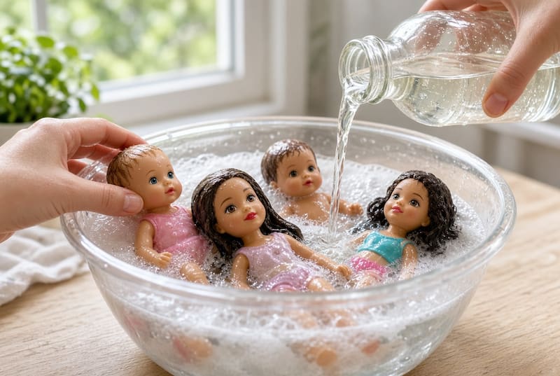 Beneficios de lavar los juguetes con vinagre.