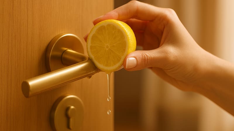 Frotar limón en el picaporte | Para qué sirve y por qué lo recomiendan. Foto (IA)