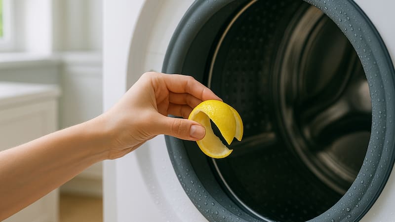 Poner cáscaras de limón en el lavarropas | Para qué sirve y en qué momento hacerlo. Foto (IA)