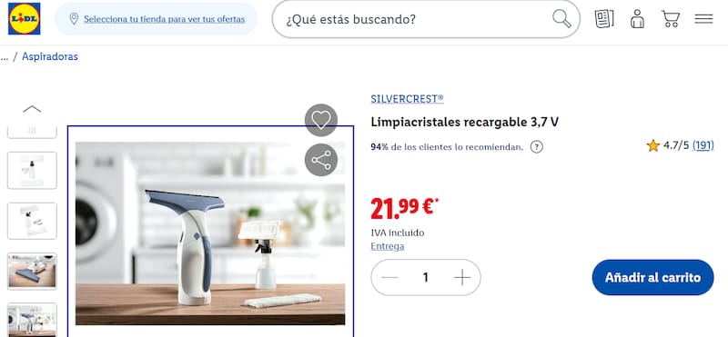 Este nuevo electrodoméstico de Lidl es ideal para limpiar cristales y espejos: es fácil de usar y no deja marcas.