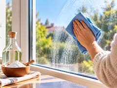 El ingrediente de cocina que se puede mezclar con vinagre para limpiar los vidrios y evitar las marcas