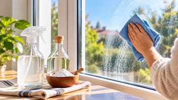 El ingrediente de cocina que se puede mezclar con vinagre para limpiar los vidrios y evitar las marcas